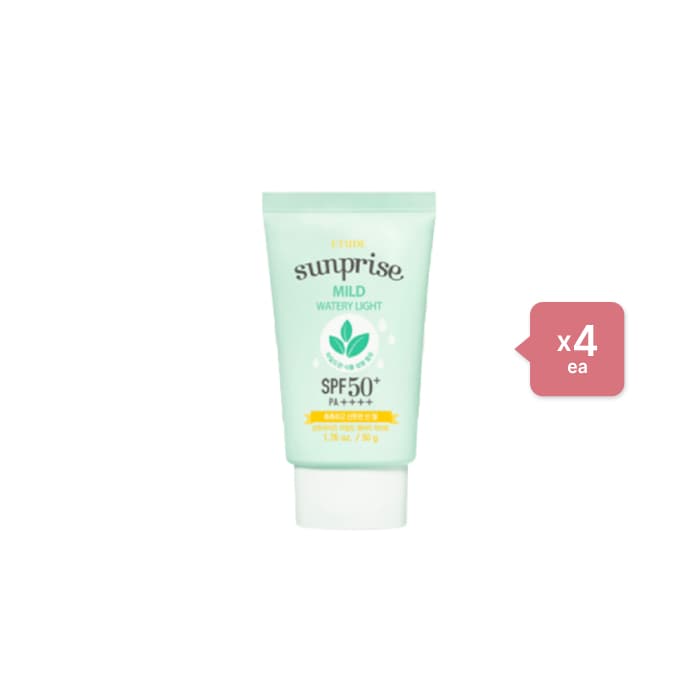ETUDE - Sunprise Mild Watery Light Sunscreen SPF 50+ PA++++ - 50g (4ea) Set