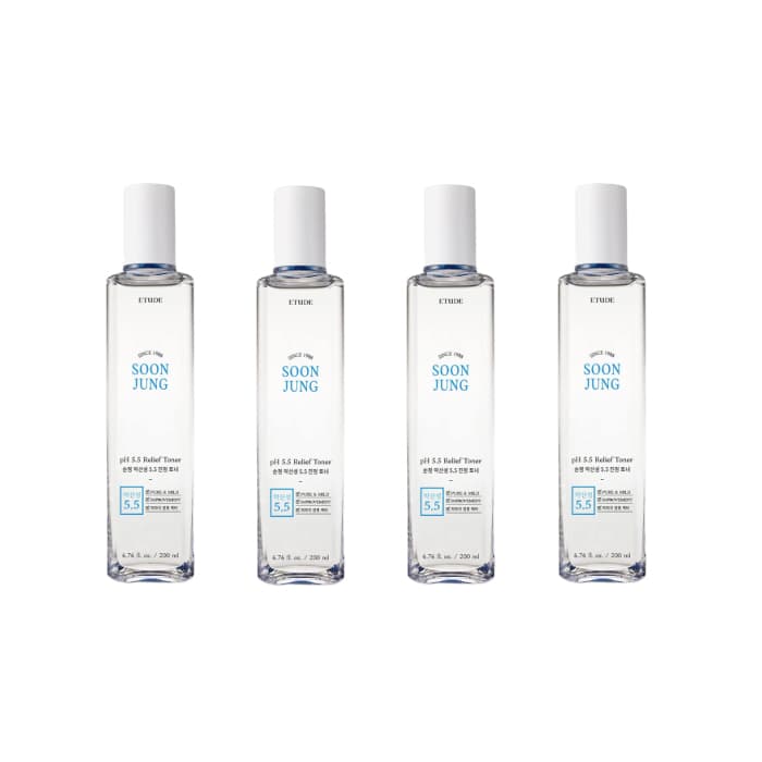 ETUDE - Soon Jung PH 5.5 Relief Toner - 200ml (4ea) Set