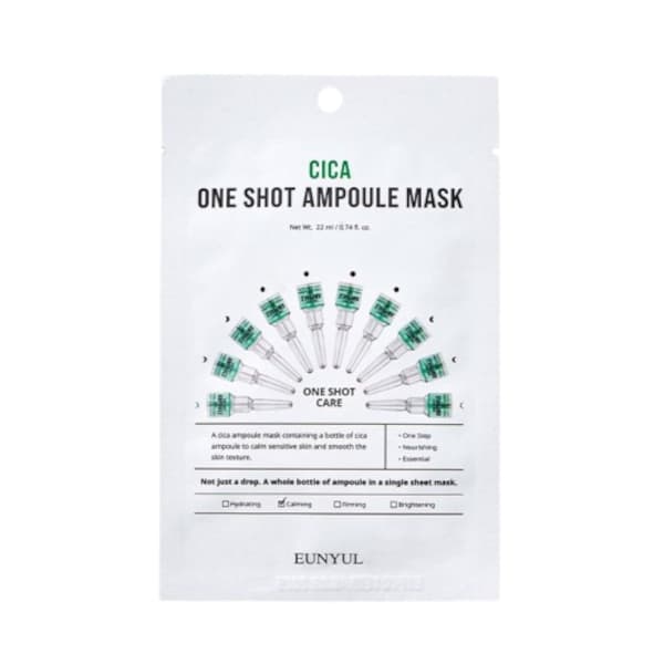 EUNYUL - One Shot Ampoule Mask - Cica - 1pc