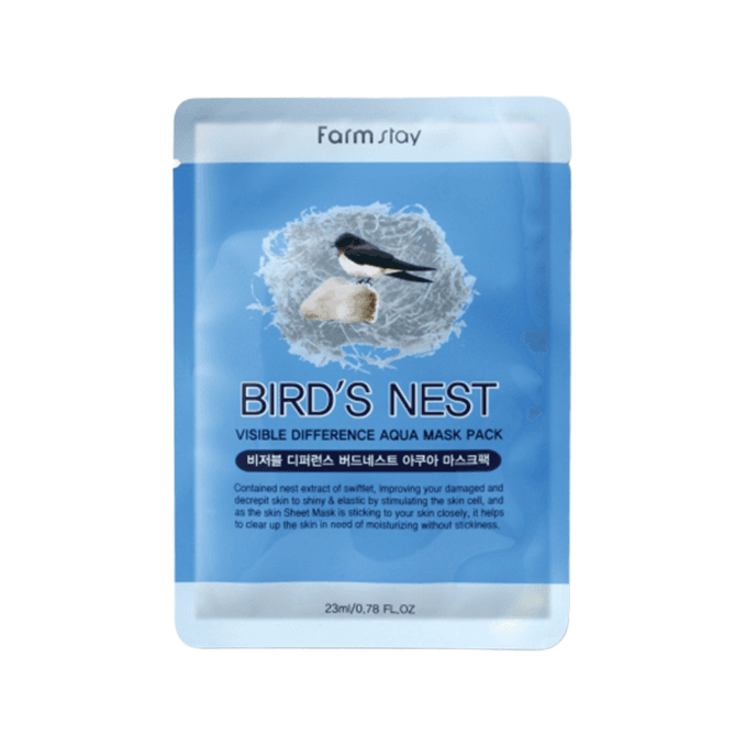 Farm Stay - Visible Difference Mask Sheet - Birds Nest Aqua - 1pc