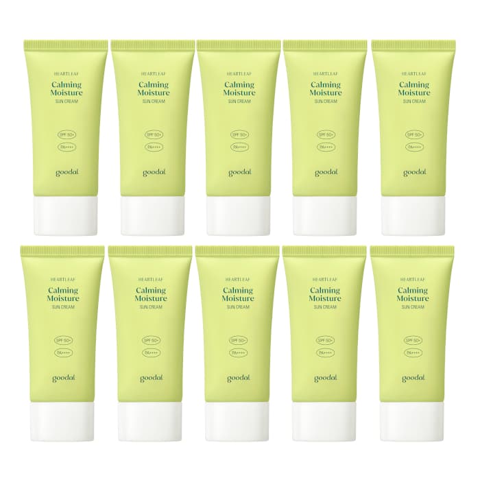Goodal - Heartleaf Calming Moisture Sun Cream SPF50+ PA++++ - 50ml (10ea) Set