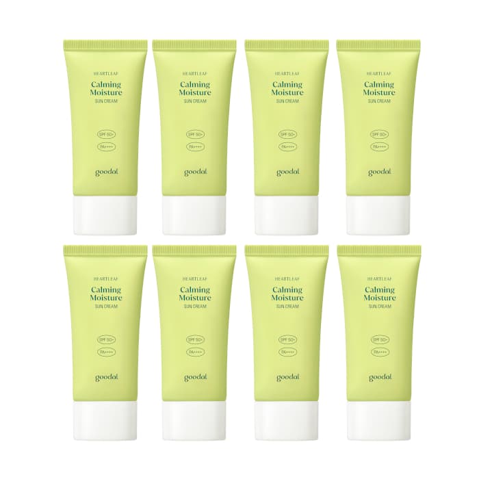 Goodal - Heartleaf Calming Moisture Sun Cream SPF50+ PA++++ - 50ml (8ea) Set (New)