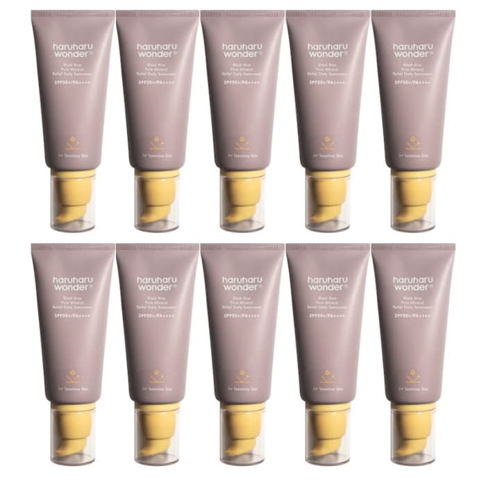 haruharu wonder - Black Rice Pure Mineral Relief Daily Sunscreen SPF50+ PA++++ - 50ml (10ea) Set