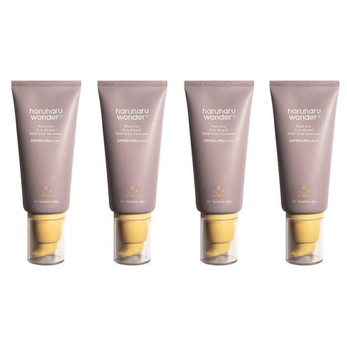 haruharu wonder - Black Rice Pure Mineral Relief Daily Sunscreen SPF50+ PA++++ - 50ml (4ea) Set