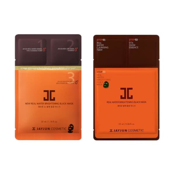 JAYJUN - New Real Water Brightening Black Mask - 10pcs
