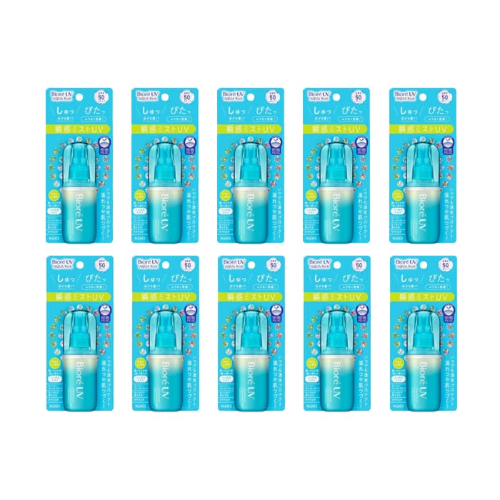 Kao Biore UV Aqua Rich Aqua Protect Mist SPF50 PA++++ - 60m 10pcs Set