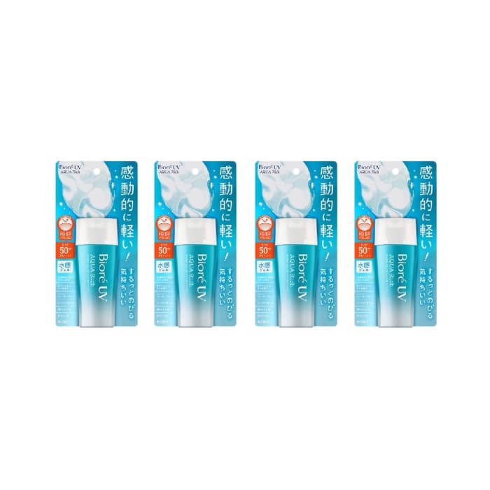Kao Biore UV Aqua Rich Watery Gel SPF50+ PA++++ - 70ml 4pcs Set