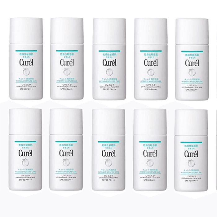 Kao - Curel Intensive Moisture Care UV Protection Facial Milk SPF30 PA+++ - 30ml (10ea) Set