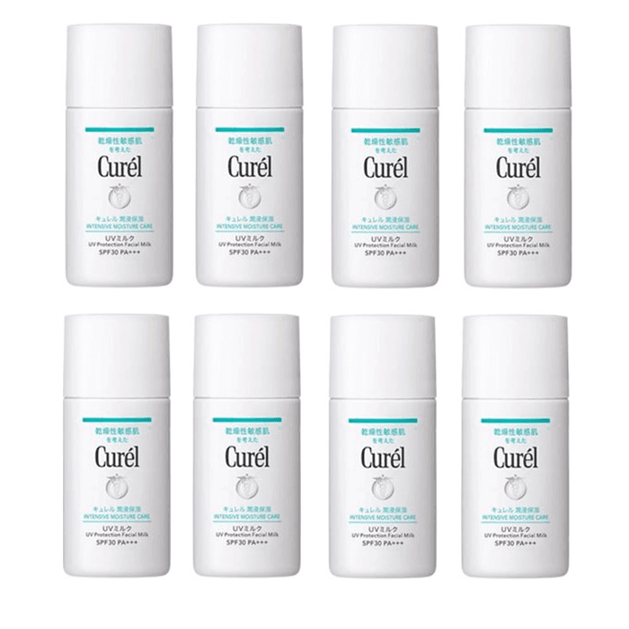 Kao - Curel Intensive Moisture Care UV Protection Facial Milk SPF30 PA+++ - 30ml (8ea) Set