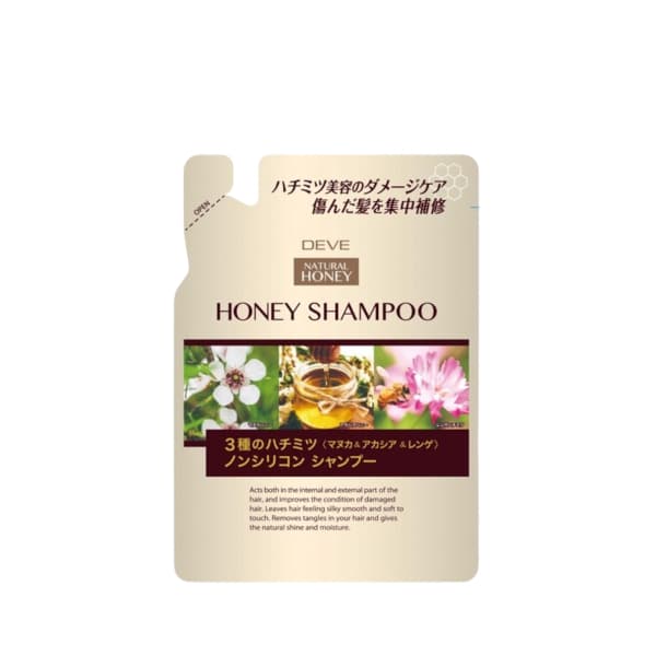 KUMANO COSME - Deve Natural Honey 3 Type Honey Shampoo Refill - 350ml