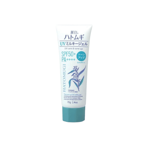 KUMANO COSME - Reihaku Hatomugi UV Care & Tone Up The Tone Up UV Milky Gel SPF50+ PA++++ Mint Green Tube Type - 70g