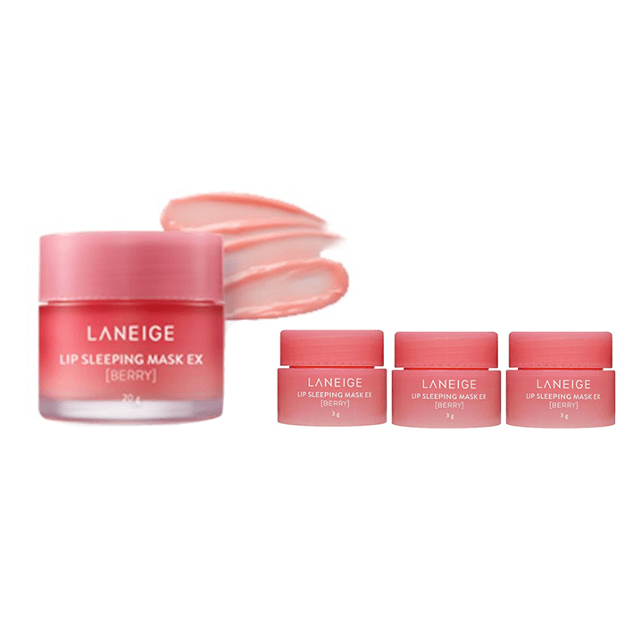 LANEIGE Lip Sleeping Mask EX - Berry - 20g (1ea) + 3g (3ea) Set