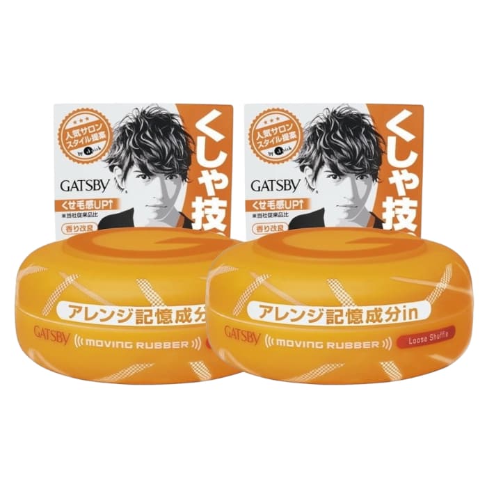 Mandom - Gatsby Moving Rubber - 80g - Loose Shuffle Orange - 2pcs
