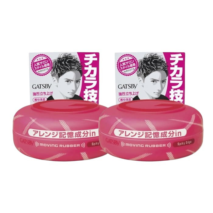 Mandom - Gatsby Moving Rubber - 80g - Spiky Edge Pink - 2pcs