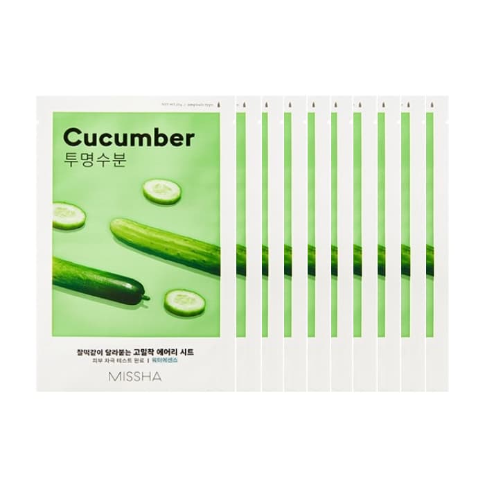 MISSHA - Airy Fit Sheet Mask - Cucumber - 1pc (10ea) Set