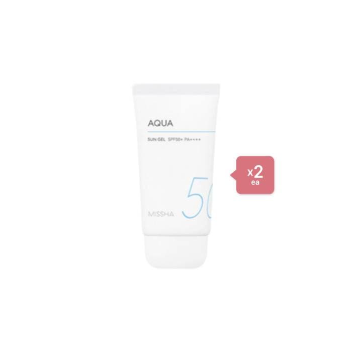 MISSHA All-Around Safe Block Aqua Sun SPF50+ PA++++ (New version of All-Around Safe Block Aqua Sun Gel ) - 50ml (2ea) Set