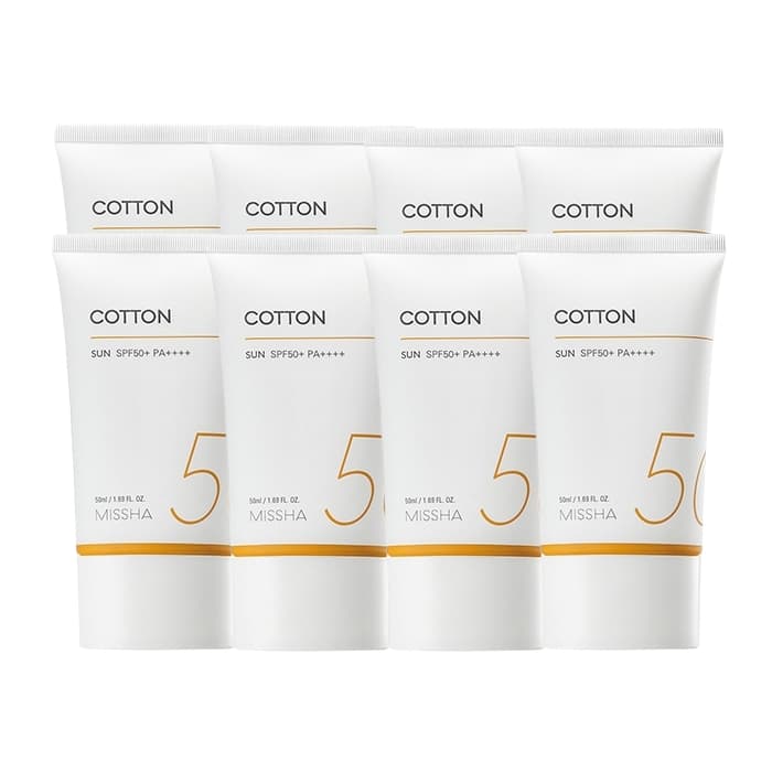 MISSHA All Around Safe Block Cotton Sun SPF50+ PA++++ (New Version of All Around Safe Block Daily Sun) - 50ml (8ea) Set