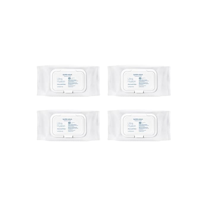 MISSHA - Super Aqua Ultra Hyalron Cleansing Oil Wipes (Jumbo Size) - 1pack (70pcs) (4ea) Set