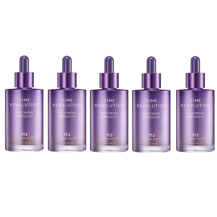 MISSHA Time Revolution Night Repair Ampoule 5X - 50ml (New Version of Time Revolution Night Repair Probio Ampoule) (5ea) Set