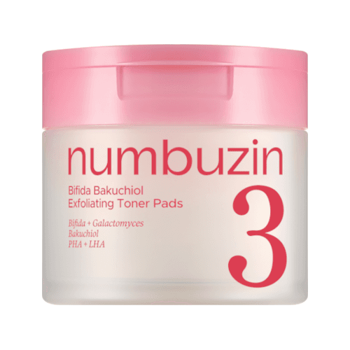 numbuzin - No.3 Bifida Bakuchiol Exfoliating Toner Pads (New Verison of No.4 Pore Zero Peeled Egg Toner Pad)