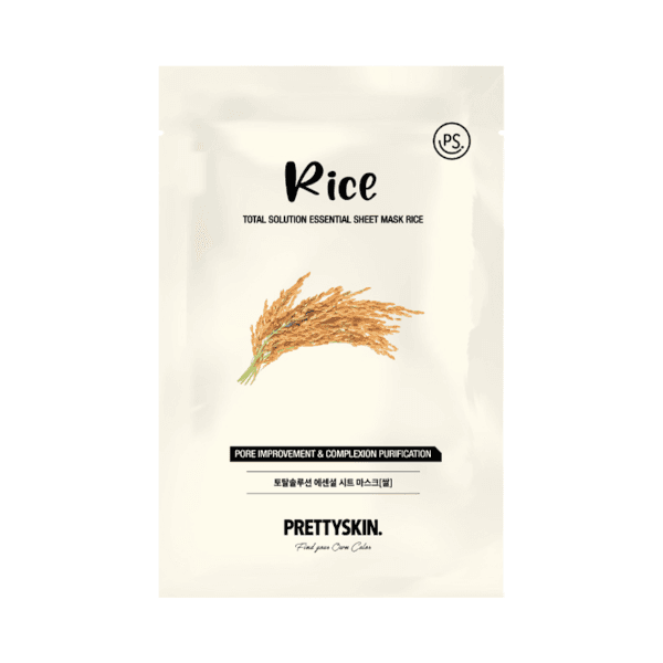 PRETTYSKIN - Total Solution Essential Sheet Mask - 1pc - Rice