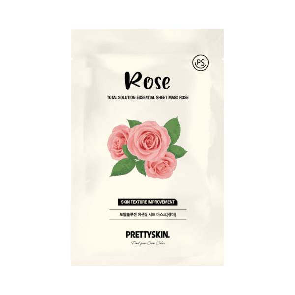 PRETTYSKIN - Total Solution Essential Sheet Mask - 1pc - Rose