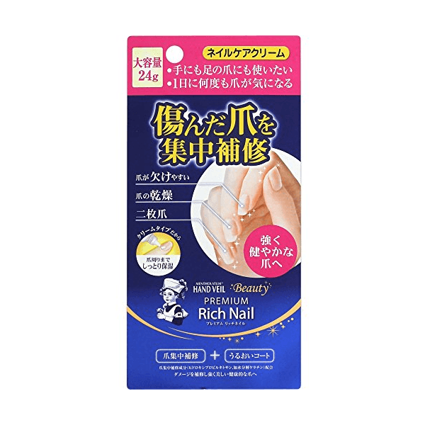 Rohto Mentholatum - Hand Veil Beauty Premium Rich Nail Cream - 24g