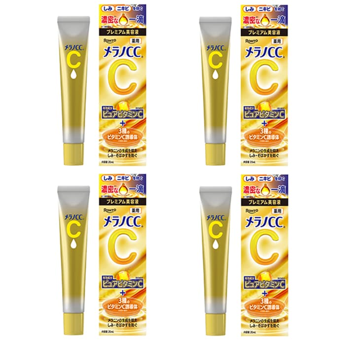 Rohto Mentholatum Melano CC Premium Brightening Essence (Japan Version) - 20ml (4ea) Set