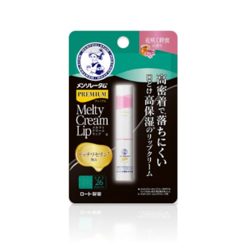 Rohto Mentholatum - Premium Melty Cream Lip Balm SPF26 PA+++ - 2.4g - Blooming Honey