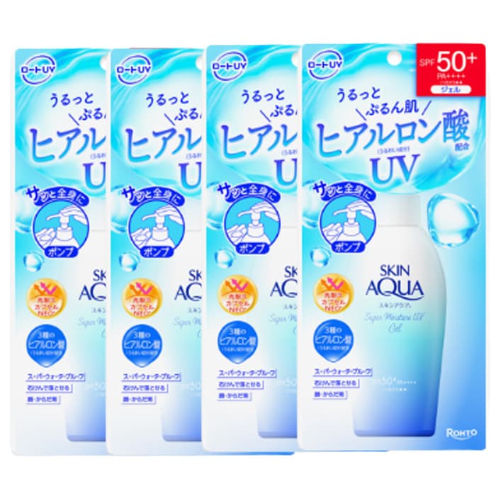 Rohto Mentholatum Skin Aqua Sunscreen Super Moisture Gel Pump (4ea) Set