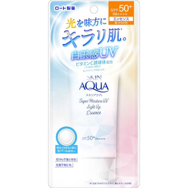 Rohto Mentholatum - Skin Aqua Super Moisture UV Light Up Essence SPF50+ PA++++ - 70g