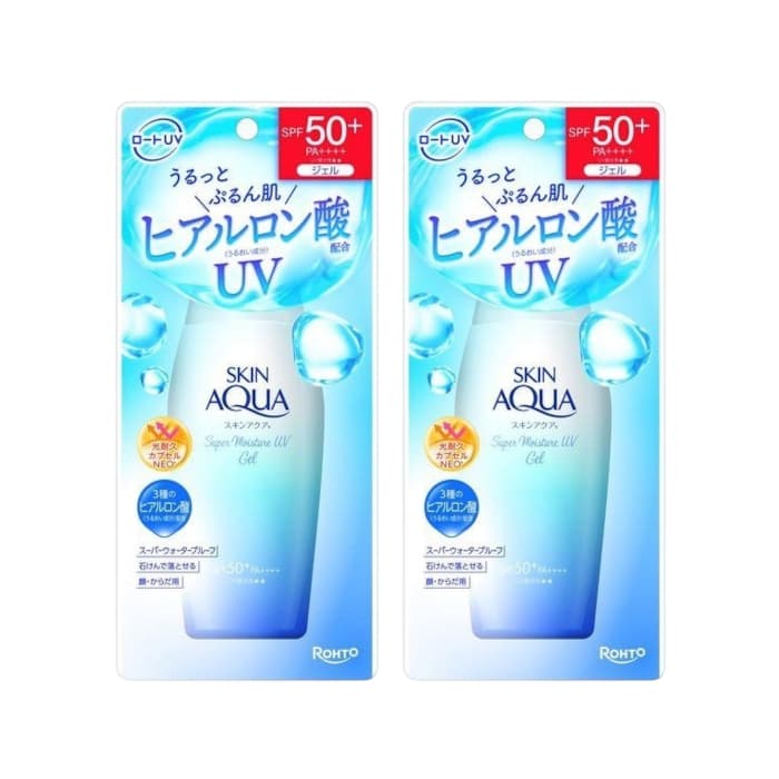 Rohto Mentholatum Skin Aqua UV Super Moisture Gel Hydrating Sunscreen (2ea) Set