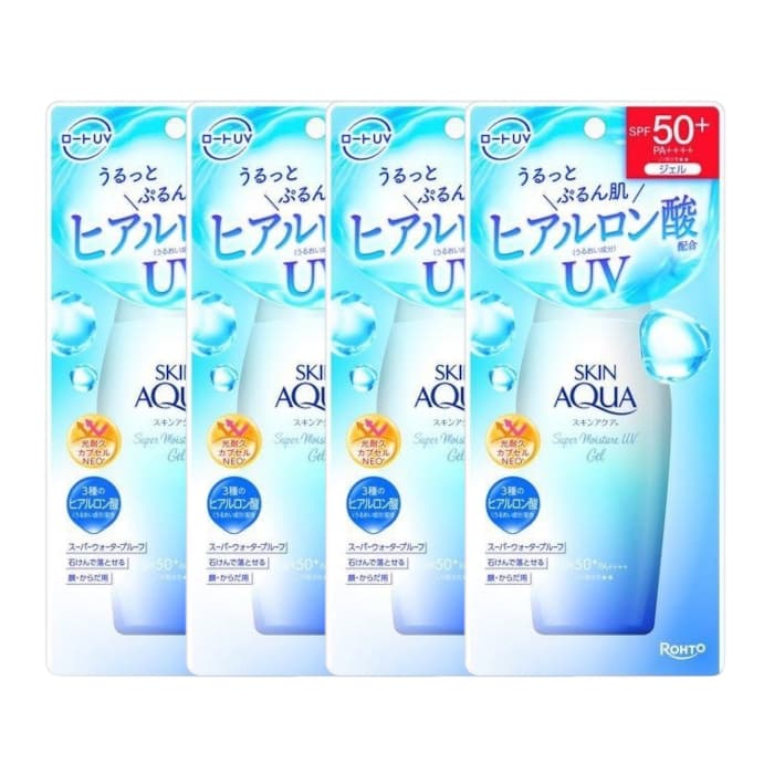Rohto Mentholatum Skin Aqua UV Super Moisture Gel Hydrating Sunscreen (4ea) Set