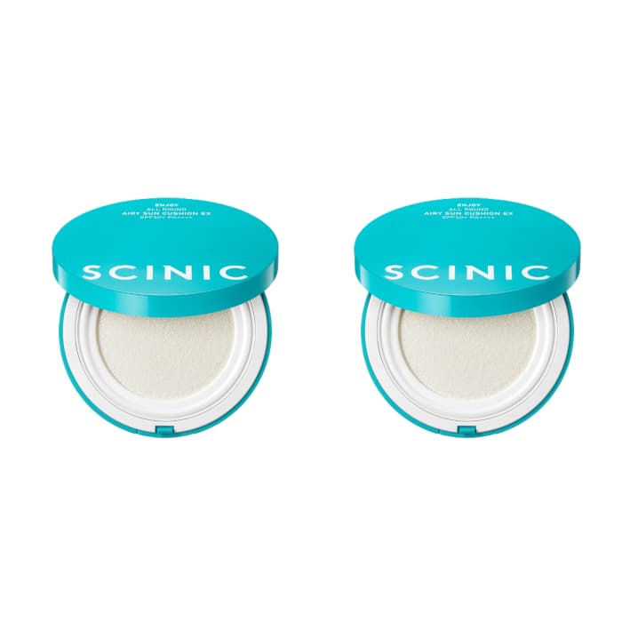 SCINIC Enjoy All Round Airy Sun Cushion EX SPF50+ PA++++ - 25g (2ea) Set