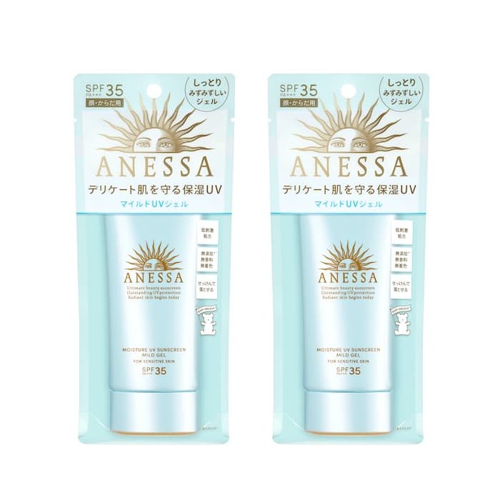 Shiseido Anessa Moisture UV Sunscreen Mild Gel SPF35 PA+++ - 90g (2ea) Set