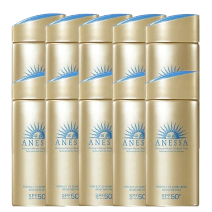 Shiseido - Anessa Perfect UV Sunscreen Skincare Milk N SPF50+ PA++++ - (Random Version) - 90ml (10ea) Set