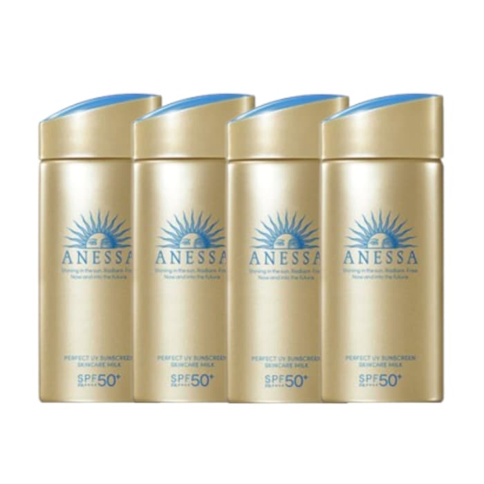 Shiseido - Anessa Perfect UV Sunscreen Skincare Milk N SPF50+ PA++++ - (Random Version) - 90ml (4ea) Set