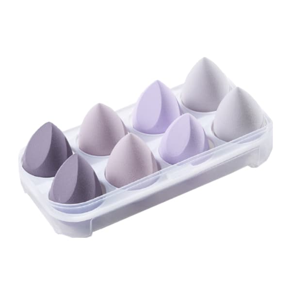 MissLady - Set of Eight Beauty Sponge - 8pcs/Set - Mist Lilac