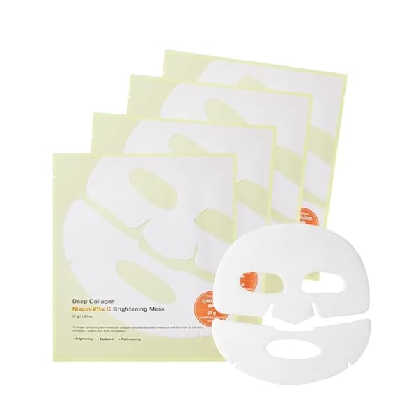 SUNGBOON EDITOR - Deep Collagen Niacin-Vita C Brightening Mask - 37g*4ea