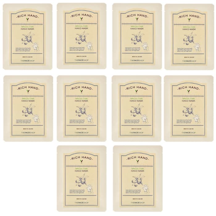 THE FACE SHOP - Rich Hand V Special Care Hand Mask - 16g (10pcs) Set