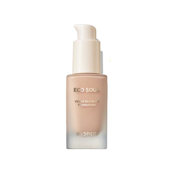 The Saem - Eco Soul Vegan Silk Glam Foundation SPF42 PA++ - 30ml - 21 Light Beige