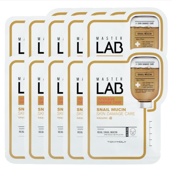 TONYMOLY - Master Lab Real Mask Sheet - Snail Mucin - 1pc (10ea) Set