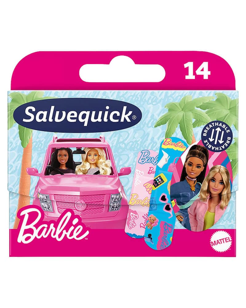 Salvequick Vandafvisende Børneplaster Barbie 14 stk.