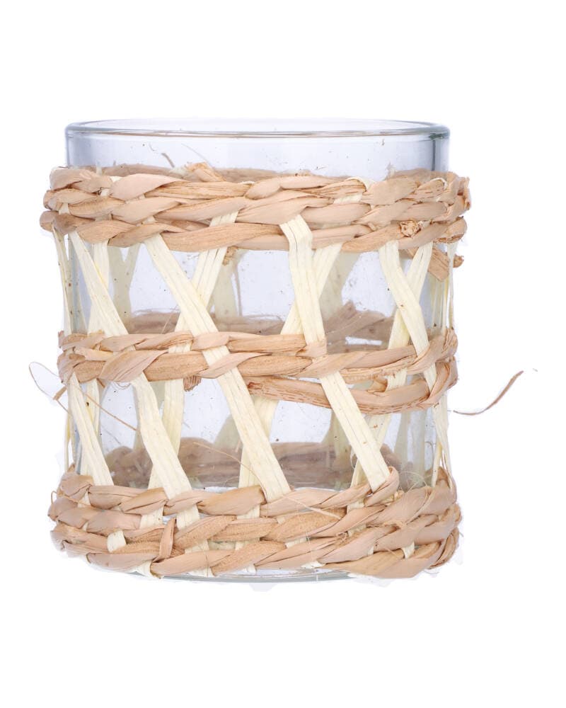 Tealight Holder Glass Willow 1 stk.