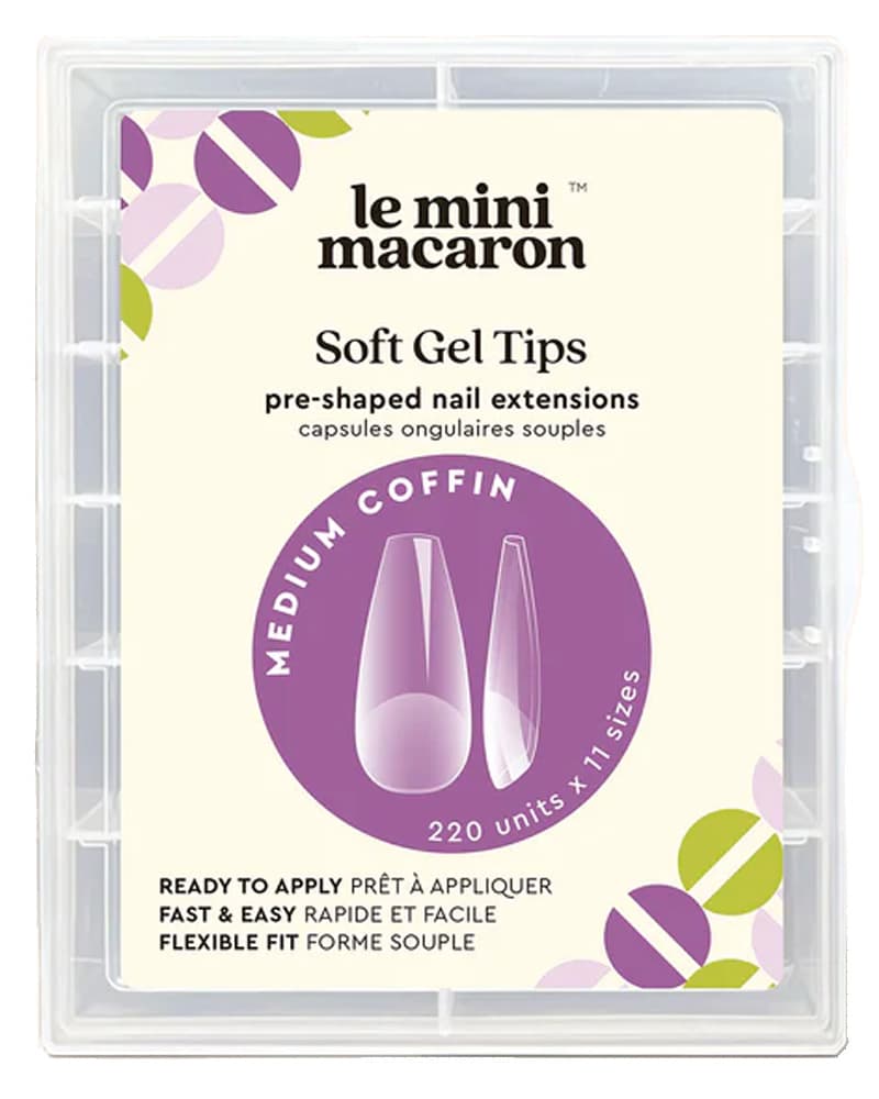 Le Mini Macaron Soft Gel Tips Medium Coffin 63 ml