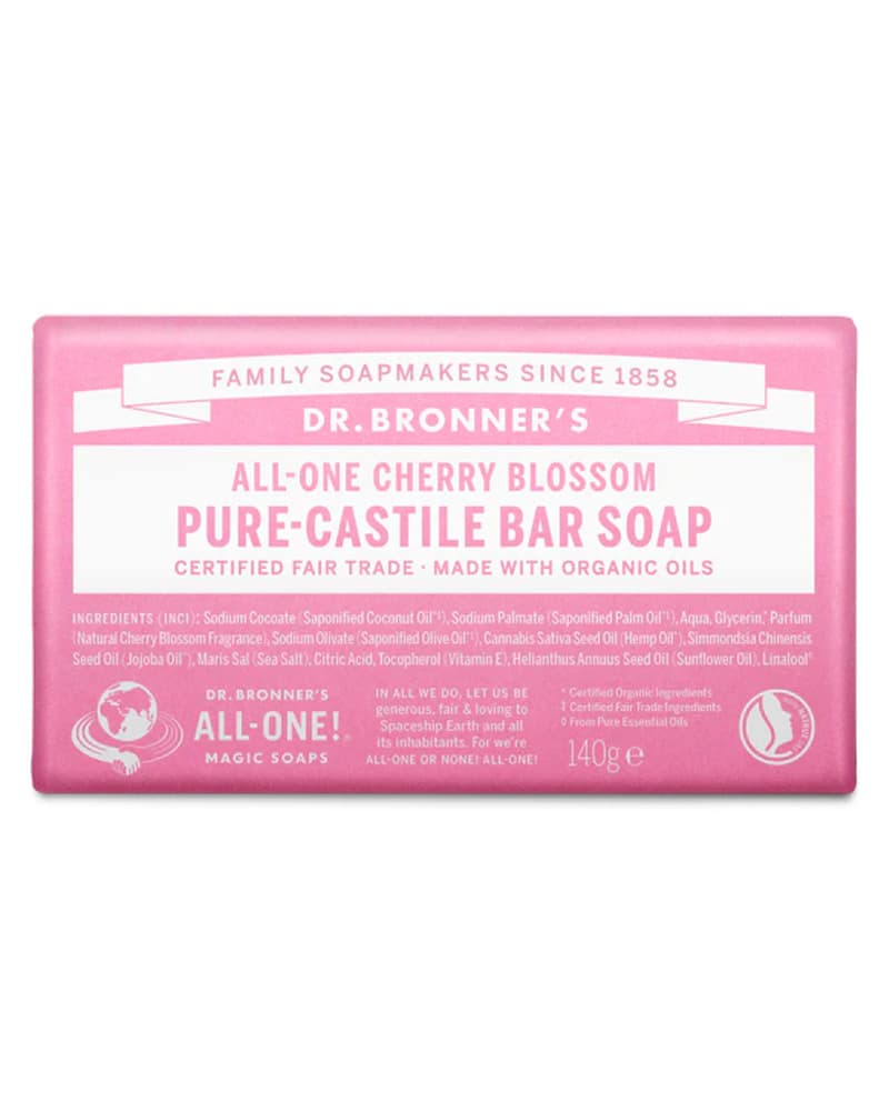 Dr. Bronner"'s Pure-Castile Bar Soap Cherry Blossom 140 g