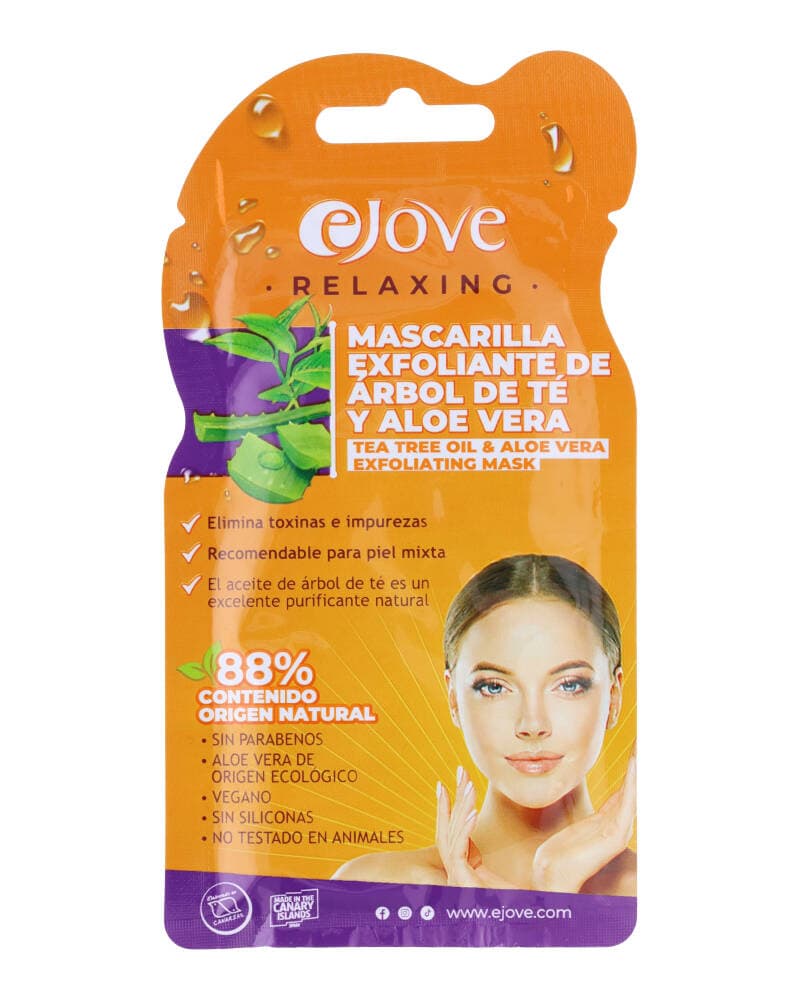 Ejove Tea Tree Oil Og Aloe Vera Eksfolierende Ansigtsmaske 20 ml