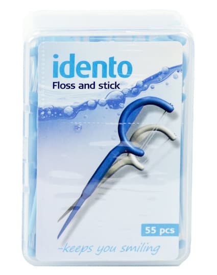 Idento Floss and Stick, TravelBox (Assorteret) 55 stk.