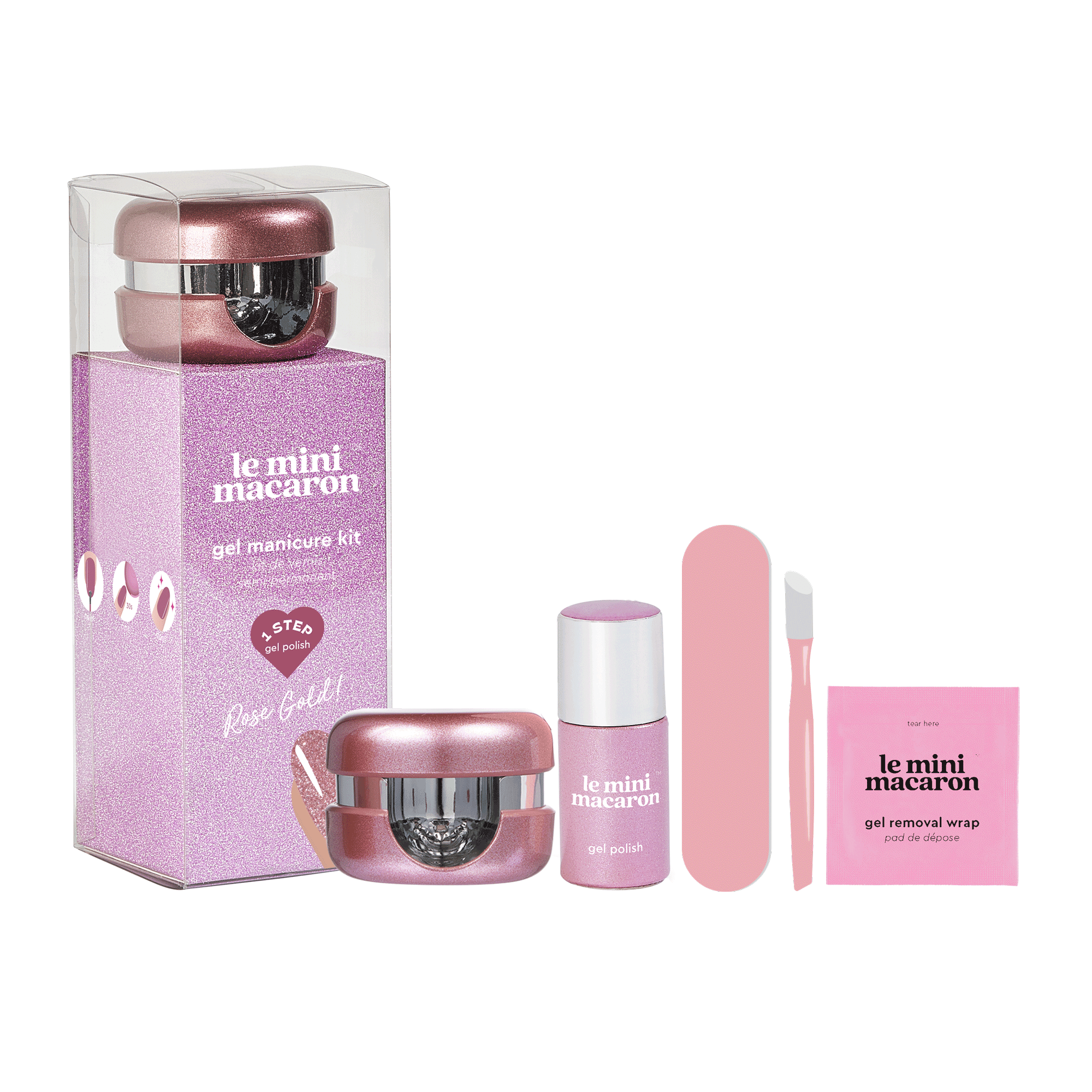 Le Mini Macaron Gel Manicure Kit Rose Gold (U) 10 ml