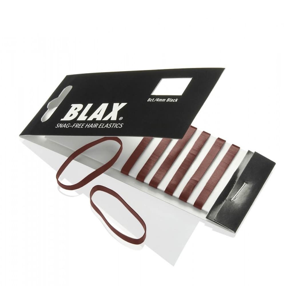 Blax - Snag-Free Hår Elastik BRUN 4mm 8 stk.